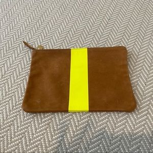 CLARE V. Stripe clutch purse